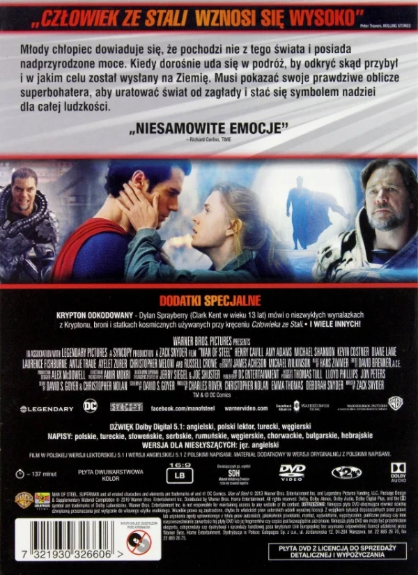 Kolekcja DC. Człowiek ze stali, DVD