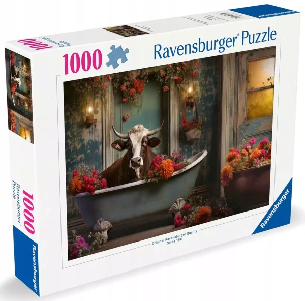 Puzzle 1000 elementów. Krowa w kąpieli