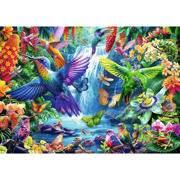 Puzzle 1000 elementów. Kolibry w tropikach