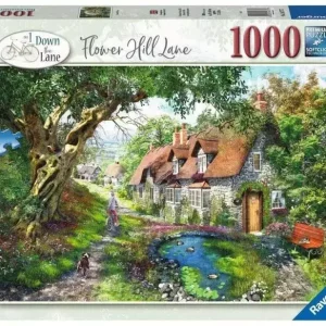 Puzzle 1000 Droga wśród wzgórza kwiatów