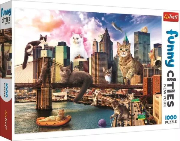 Puzzle 1000 elementów. Koty w Nowym Jorku