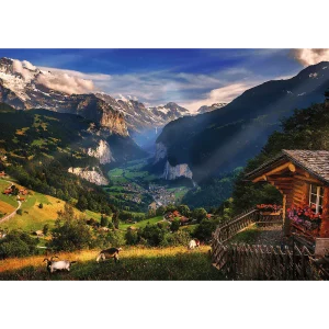 Puzzle 1000 elementów. Premium Plus Quality. Photo Odyssey. Dolina Lauterbrunnen, Szwajcaria