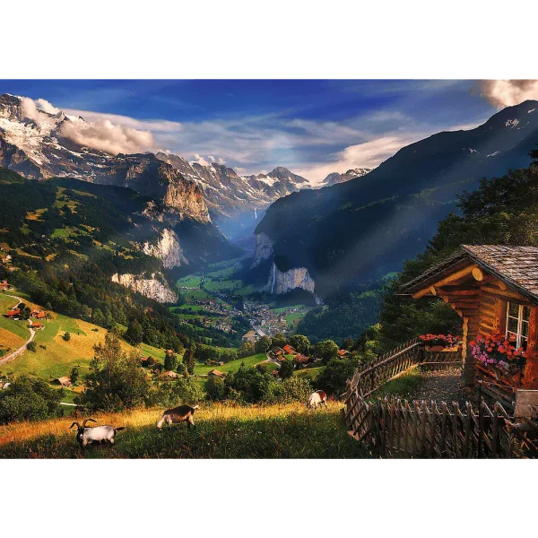 Puzzle 1000 elementów. Premium Plus Quality. Photo Odyssey. Dolina Lauterbrunnen, Szwajcaria
