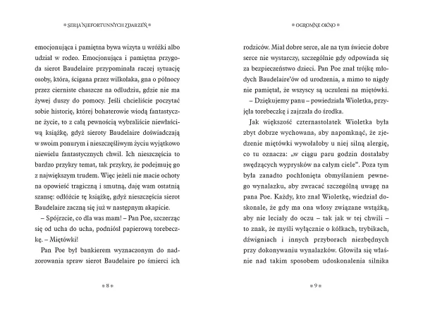 Seria niefortunnych zdarzeń. Tom 3. Ogromne okno