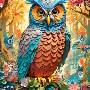 Puzzle 1000 elementów. Pikowana sowa 30776