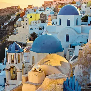 Puzzle 1000 elementów. Premium Plus. Photo Odyssey. Miasteczko Oia, Santorini