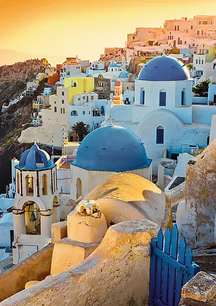 Puzzle 1000 elementów. Premium Plus. Photo Odyssey. Miasteczko Oia, Santorini
