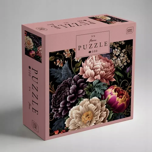 Puzzle Interdruk Flowers kwiaty kolorowe skomplikowane 500 elementów Interdruk Puzzle 1000 el. Flowe