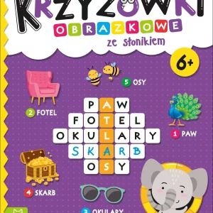 Krzyżówki obrazkowe ze słonikiem. Od 6 lat