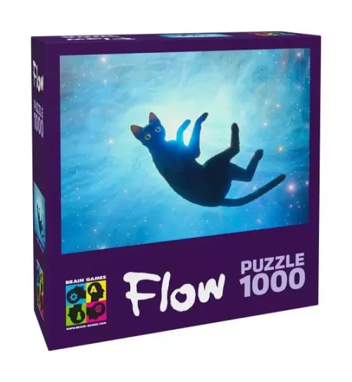 Puzzle 1000 elementów. Flow. Czarny kot