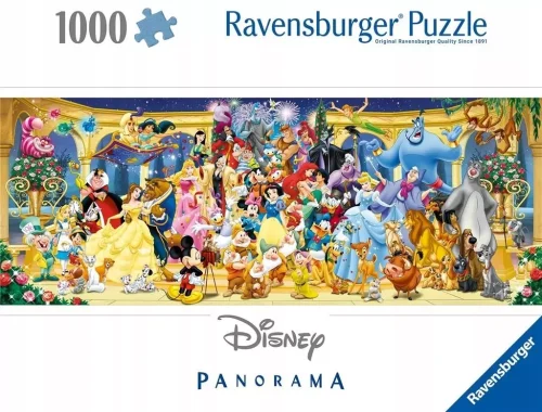 Puzzle 1000 elementów. Panorama. Postacie Disney