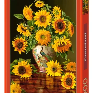 Puzzle 1000 elementów. Sunflowers in a Peacock Vase