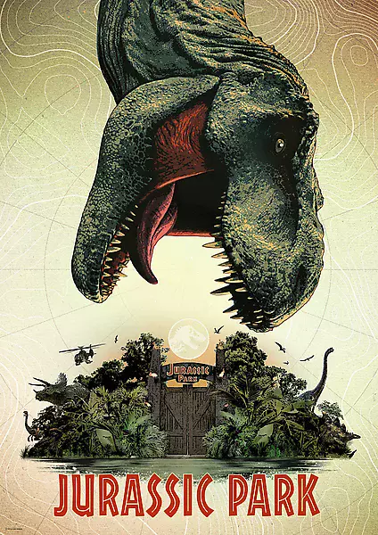 Puzzle 1000 elementów. Premium Plus. Park Jurajski