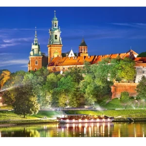 Puzzle 1000 elementów. Zamek Królewski na Wawelu nocą, Kraków