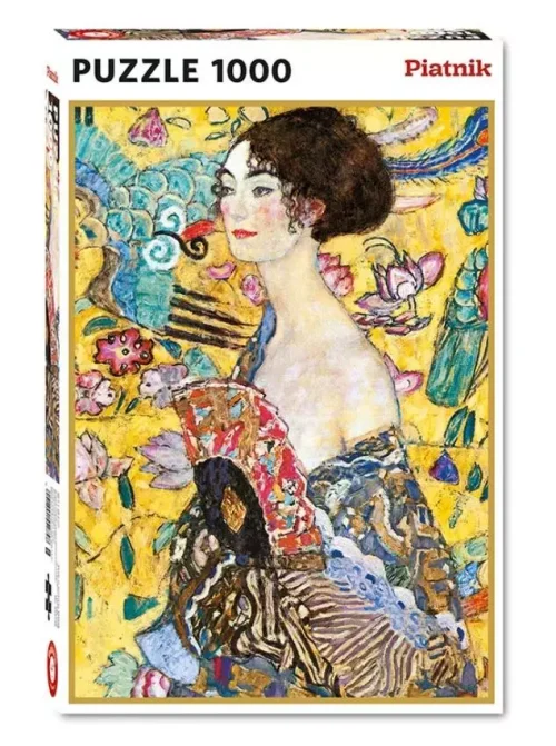 Puzzle 1000 elementów. Klimt, Dama z Wachlarzem