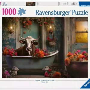 Puzzle 1000 elementów. Krowa w kąpieli