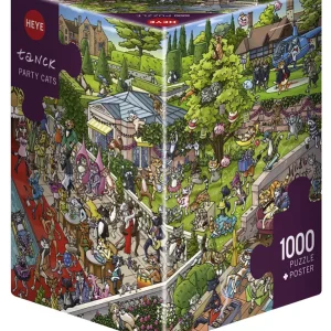 Puzzle 1000 elementów. Kocia impreza (puzzle+ plakat)