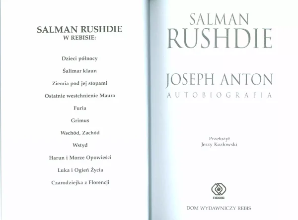 Joseph Anton. Autobiografia