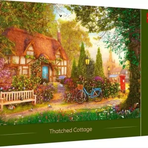 Puzzle 1000 elementów. Premium Plus Quality. Tea Time. Domek pod strzechą