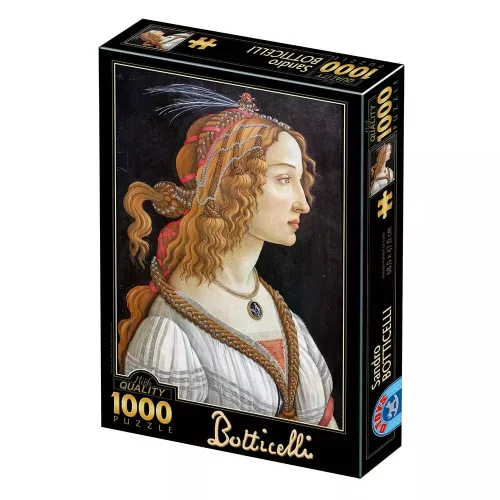Puzzle 1000 elementów. Idealny portret kobiety, Sandro Botticelli