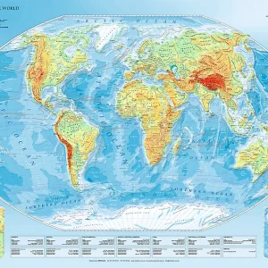 Puzzle 1000 elementów. Mapa fizyczna świata