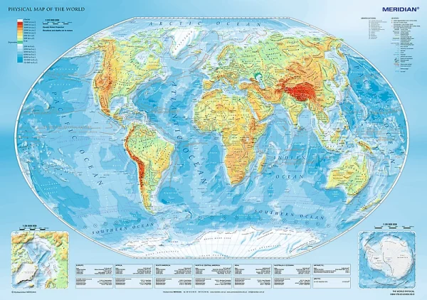 Puzzle 1000 elementów. Mapa fizyczna świata