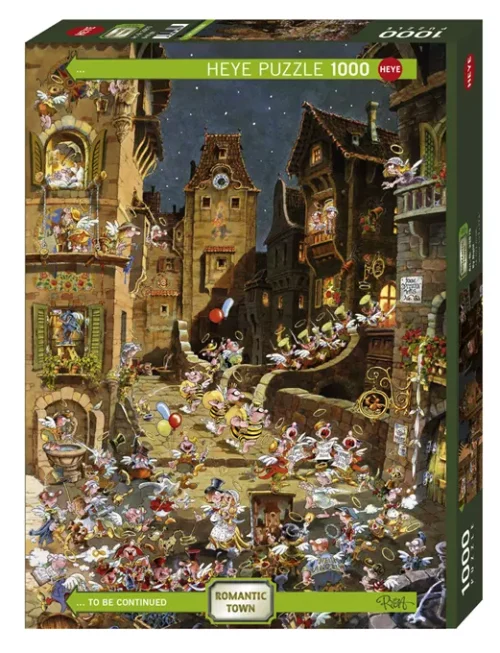 Puzzle 1000 elementów. Ryba. Romantyczne miasto, noc