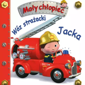 Wóz strażacki. Mały chłopiec
