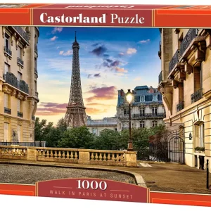 Puzzle 1000 elementów. Walk in Paris at Sunset
