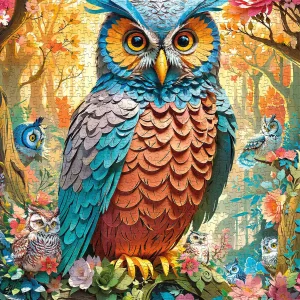 Puzzle 1000 elementów. Pikowana sowa 30776