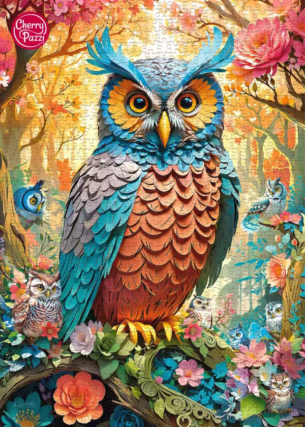 Puzzle 1000 elementów. Pikowana sowa 30776