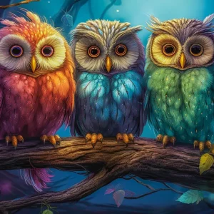 Puzzle 1000 elementów. Trzy małe sowy