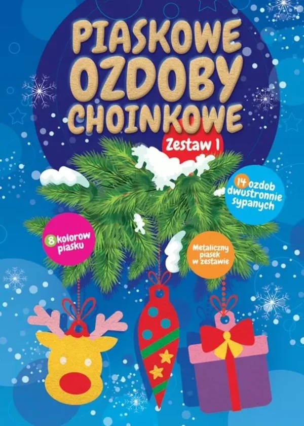 Piaskowe ozdoby choinkowe zestaw 1