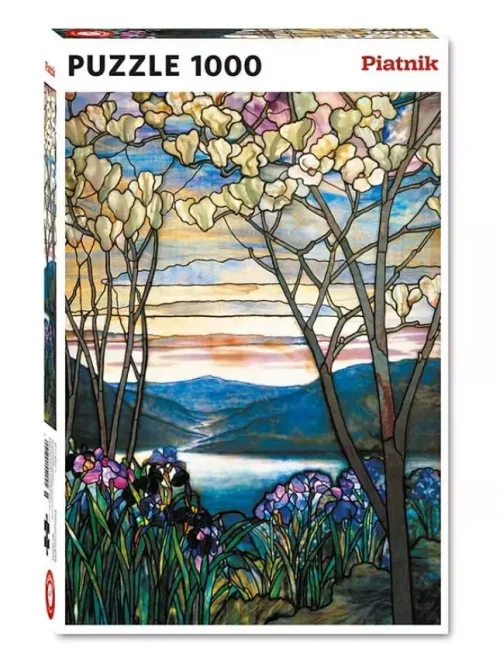 Puzzle 1000 elementów. Tiffany, Magnolie i Irysy