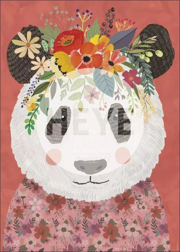 Puzzle 1000 elementów. Floral Friends. Panda, Mia Charro