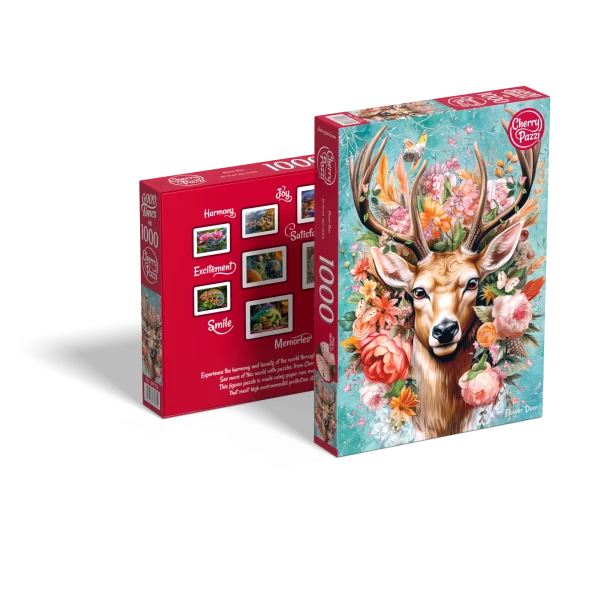 Puzzle 1000 elementów. Kwiatowy jeleń 30752