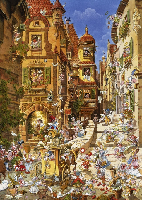 Puzzle 1000 elementów. Ryba. Romantyczne miasto, dzień