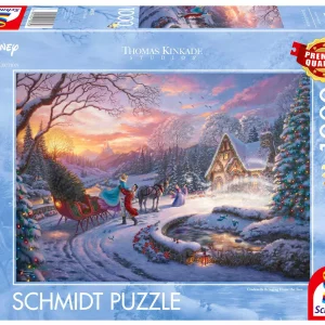 Puzzle 1000 PQ T.Kinkade Kopciuszek powrót do domu na święta 113368
