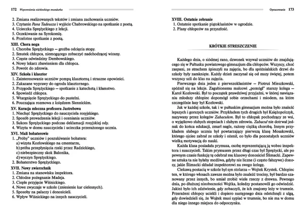 Wspomnienia niebieskiego mundurka (wydanie z opracowaniem i streszczeniem)