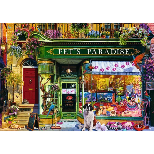 Puzzle 1000 elementów. Premium Plus. Tea Time. Raj dla zwierząt