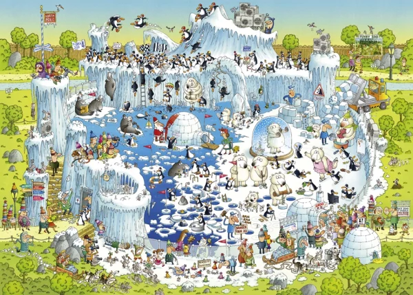 Puzzle 1000 elementów. Zoo zimą