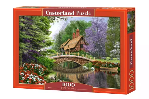 Puzzle 1000 elementów. Domek nad rzeką