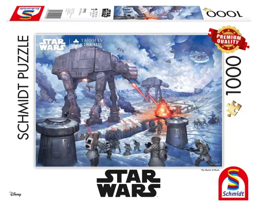 Puzzle 1000 elementów. Star Wars. Bitwa o Hoth - T. Kinkade