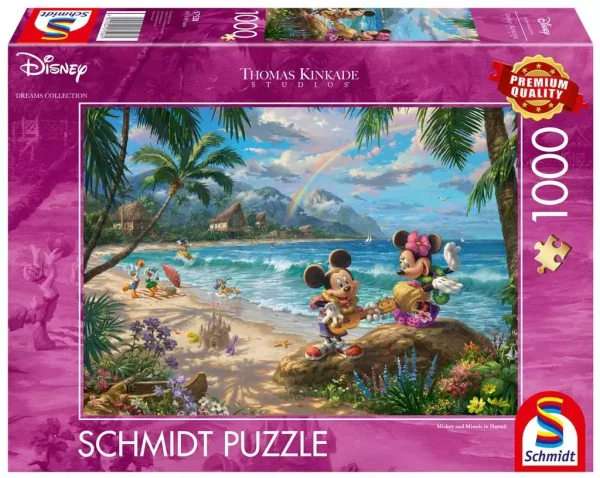 Puzzle 1000 Thomas Kinkade Miki&Minnie na Hawajach