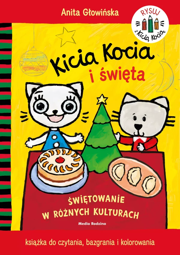 Kicia Kocia i święta. Kolorowanka