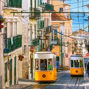Puzzle 1000 elementów. Tramwaje w Lizbonie, Portugalia