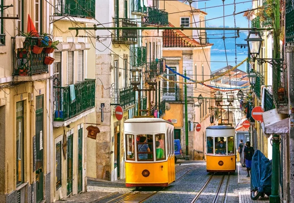 Puzzle 1000 elementów. Tramwaje w Lizbonie, Portugalia