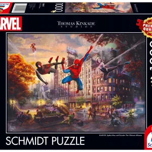 Schmidt PQ Puzzle 1000 el. THOMAS KINKADE Spider-Man i przyjaciele Marvel