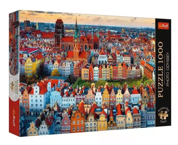 Puzzle 1000 elementów. Premium Plus. Photo Odyssey. Widok na Gdańsk, Polska