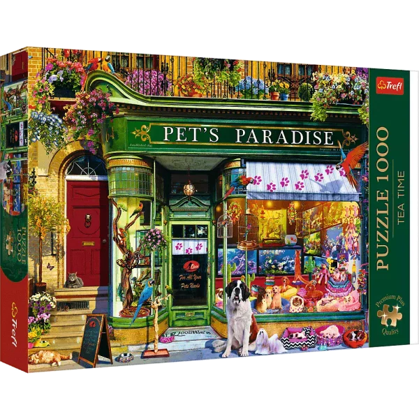 Puzzle 1000 elementów. Premium Plus. Tea Time. Raj dla zwierząt